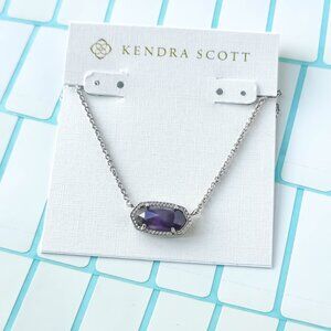 Kendra Scott Elisa Silver Amethyst Necklace w/ dust bag